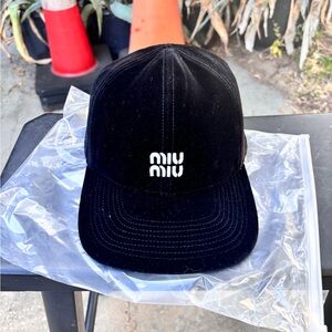 Miu Miu authentic women’s velvet baseball cap
